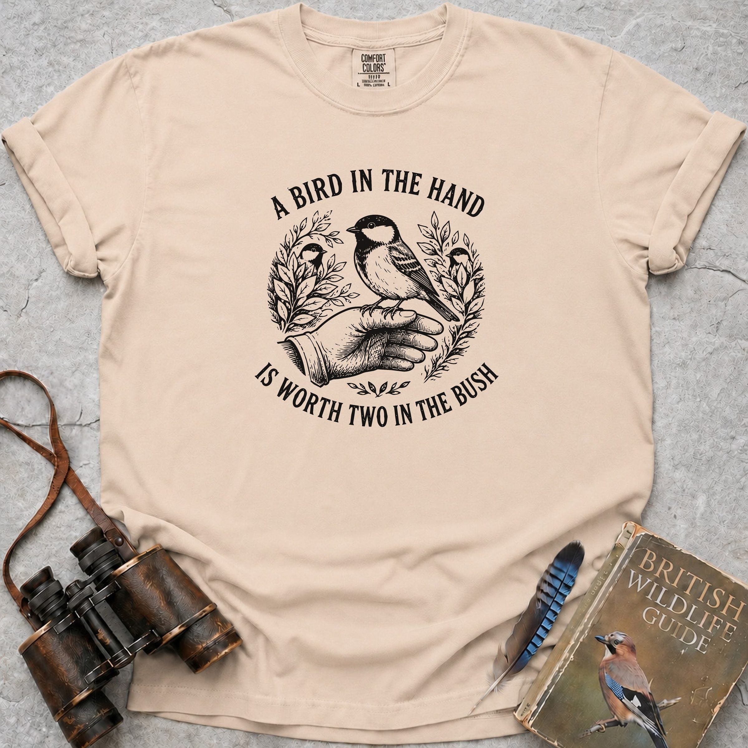 A Bird In The Hand T-Shirt — ivory
