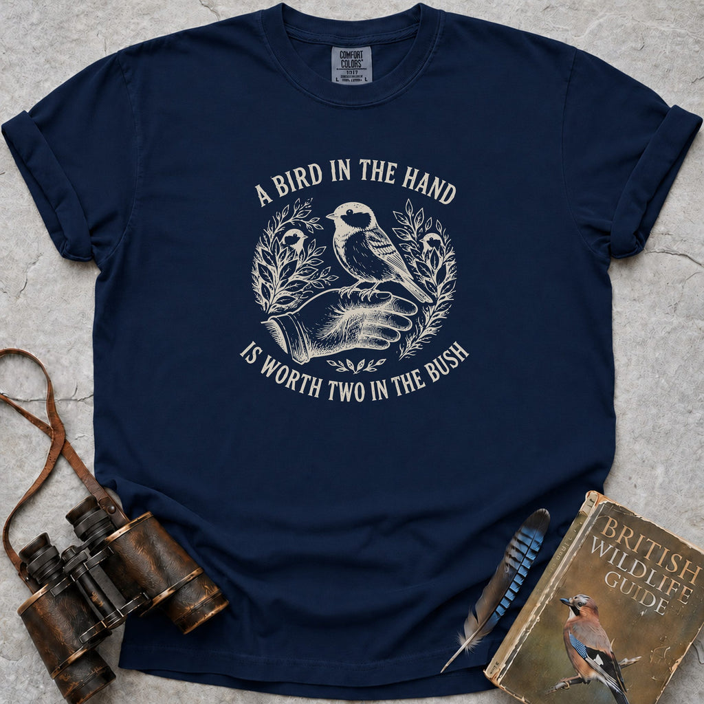 A Bird In The Hand T-Shirt — true navy
