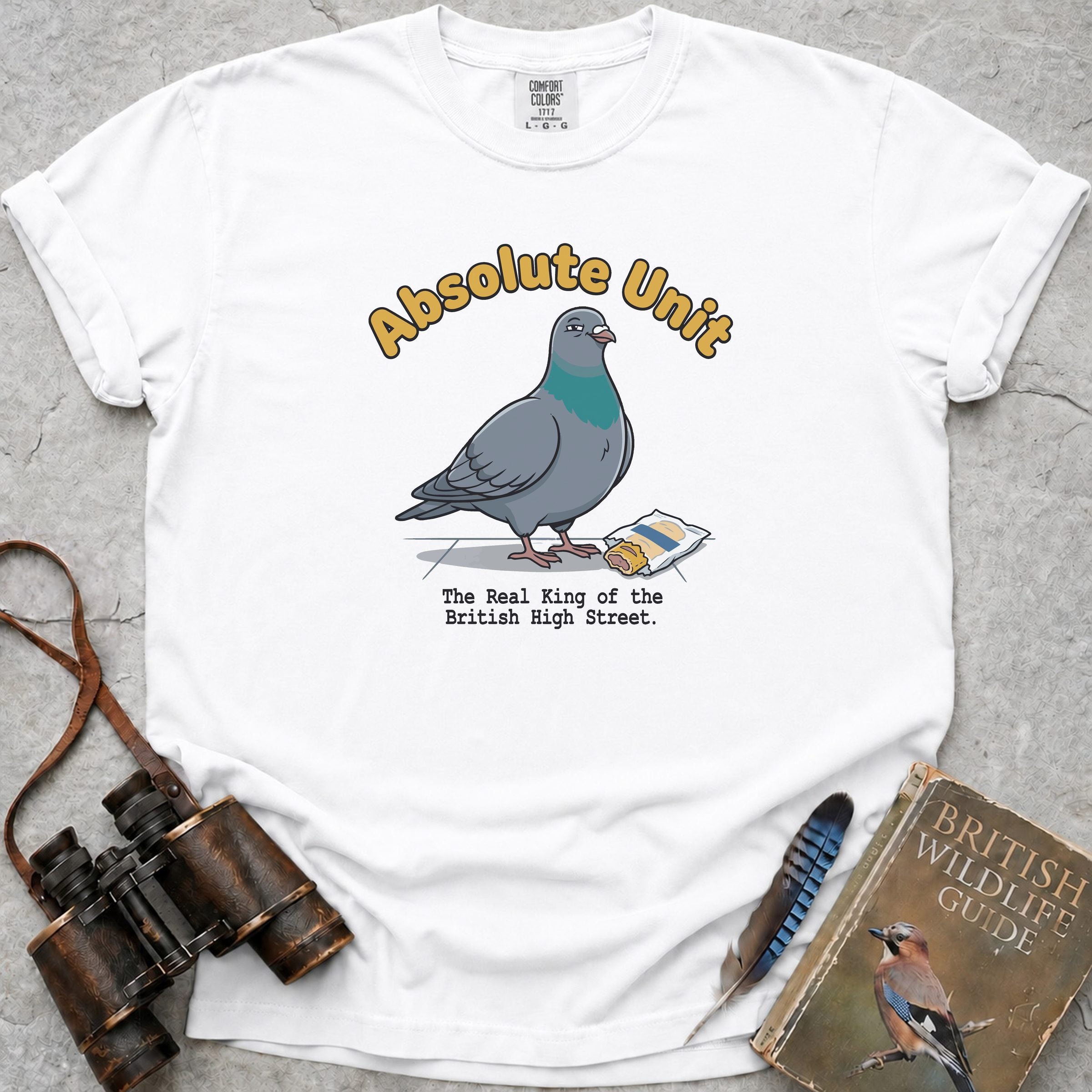Absolute Unit Pigeon T-Shirt — white