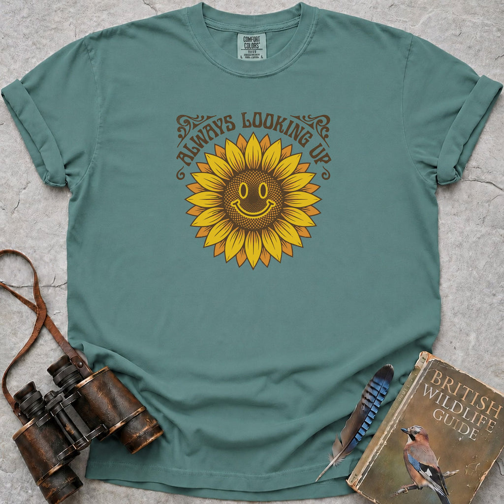 Always Looking Up Sunflower T-Shirt — seafoam