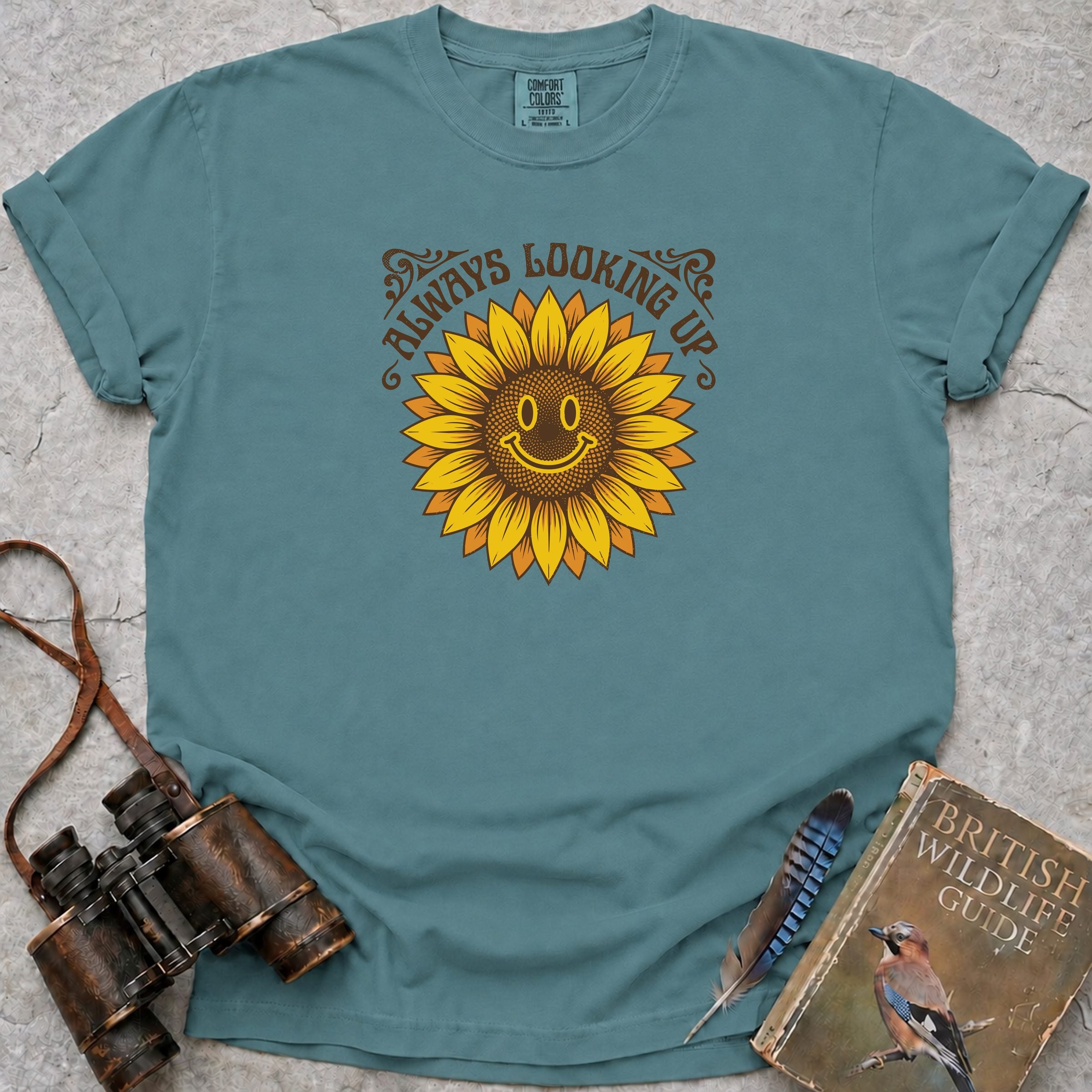 Always Looking Up Sunflower T-Shirt — seafoam