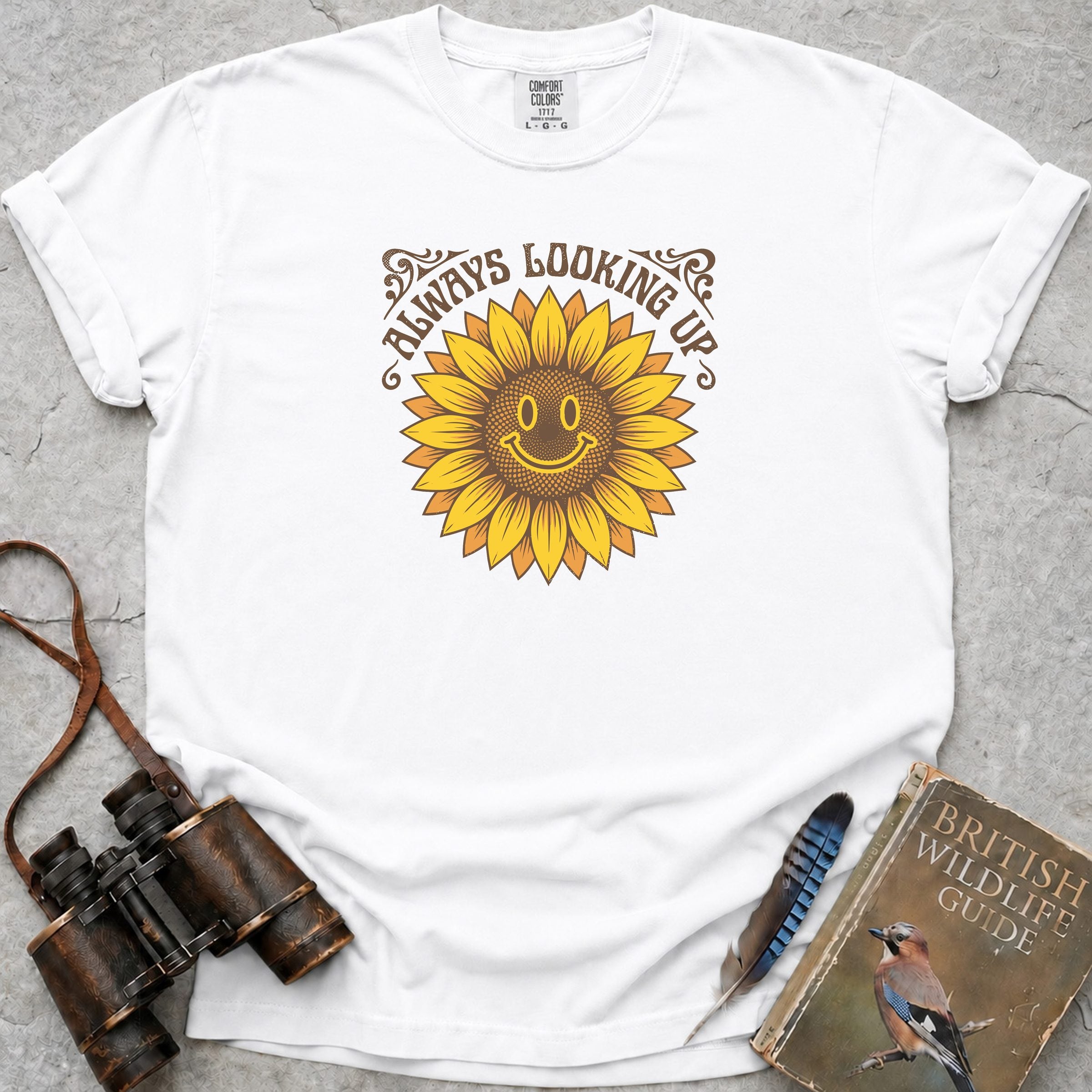 Always Looking Up Sunflower T-Shirt — white