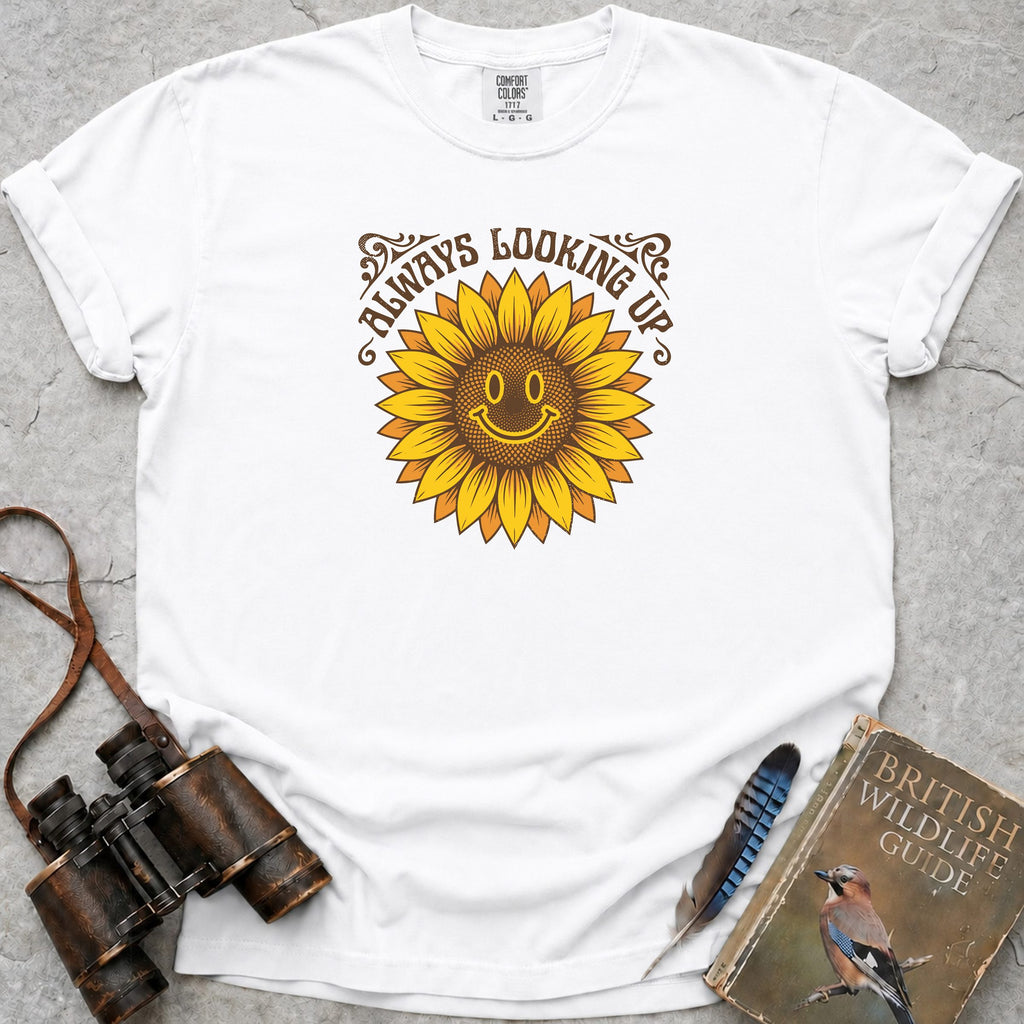 Always Looking Up Sunflower T-Shirt — white