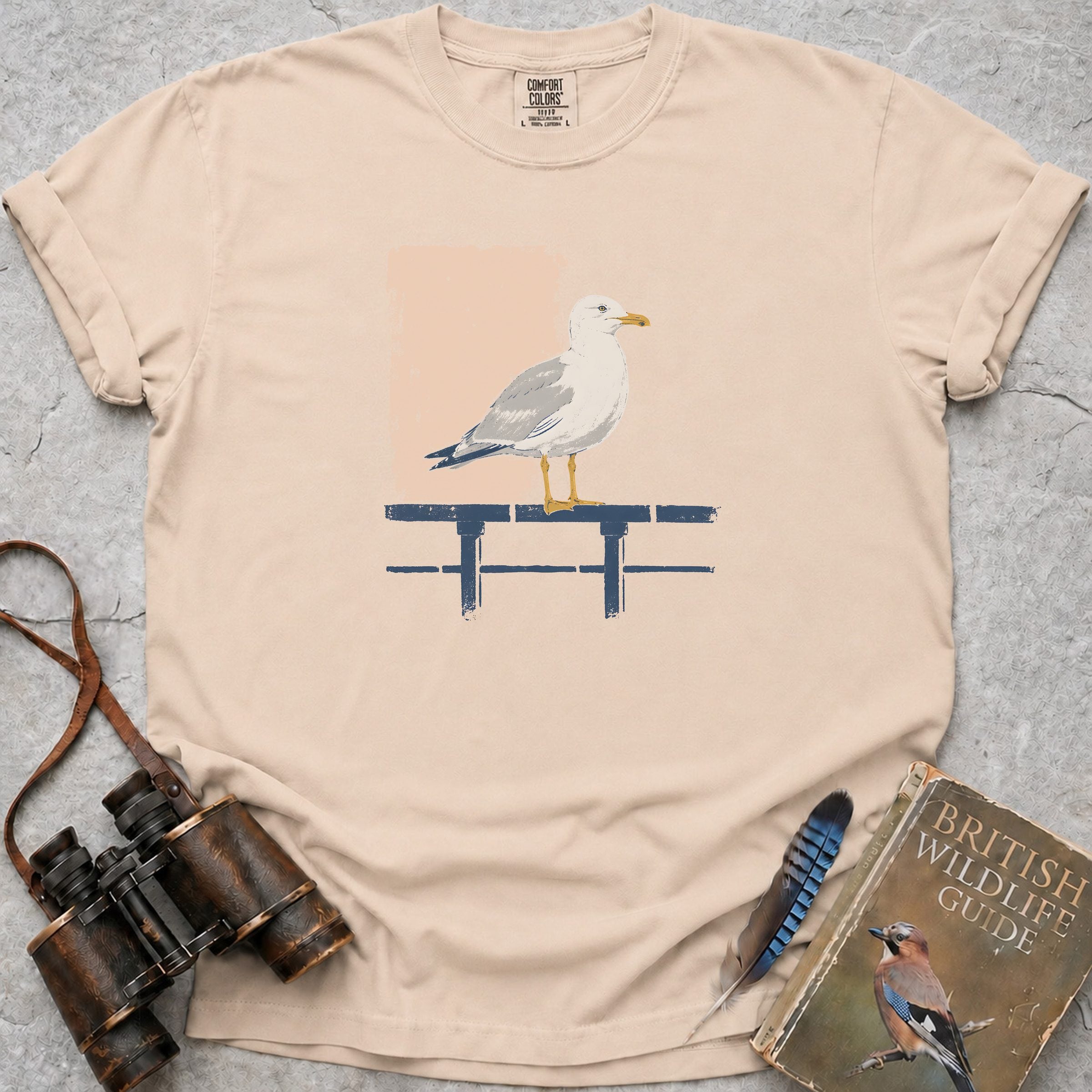 Attentive Seagull T-Shirt — ivory