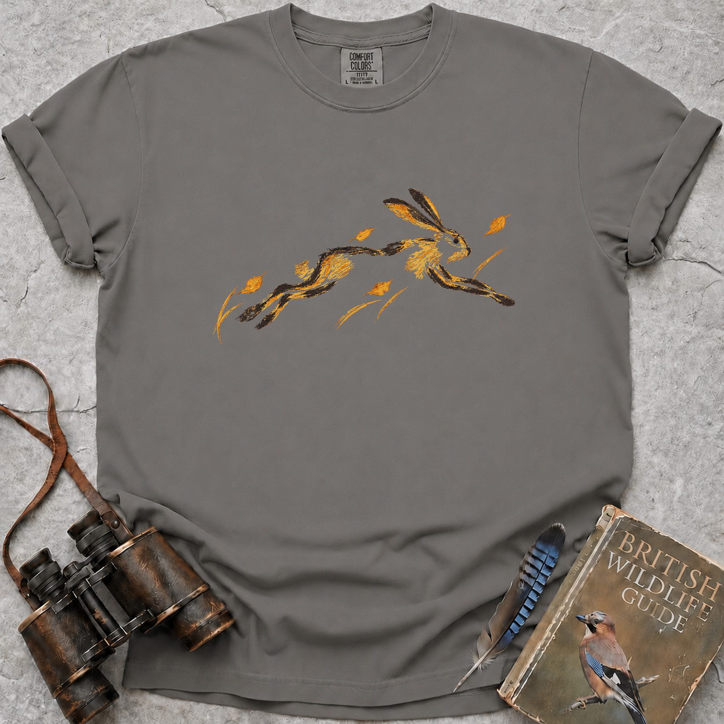 autumn-hare-leap — grey