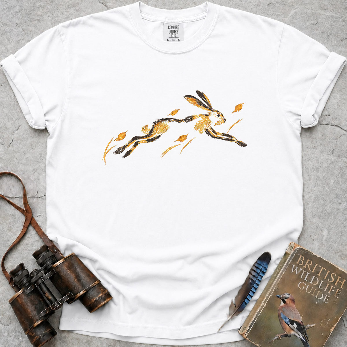 autumn-hare-leap — white