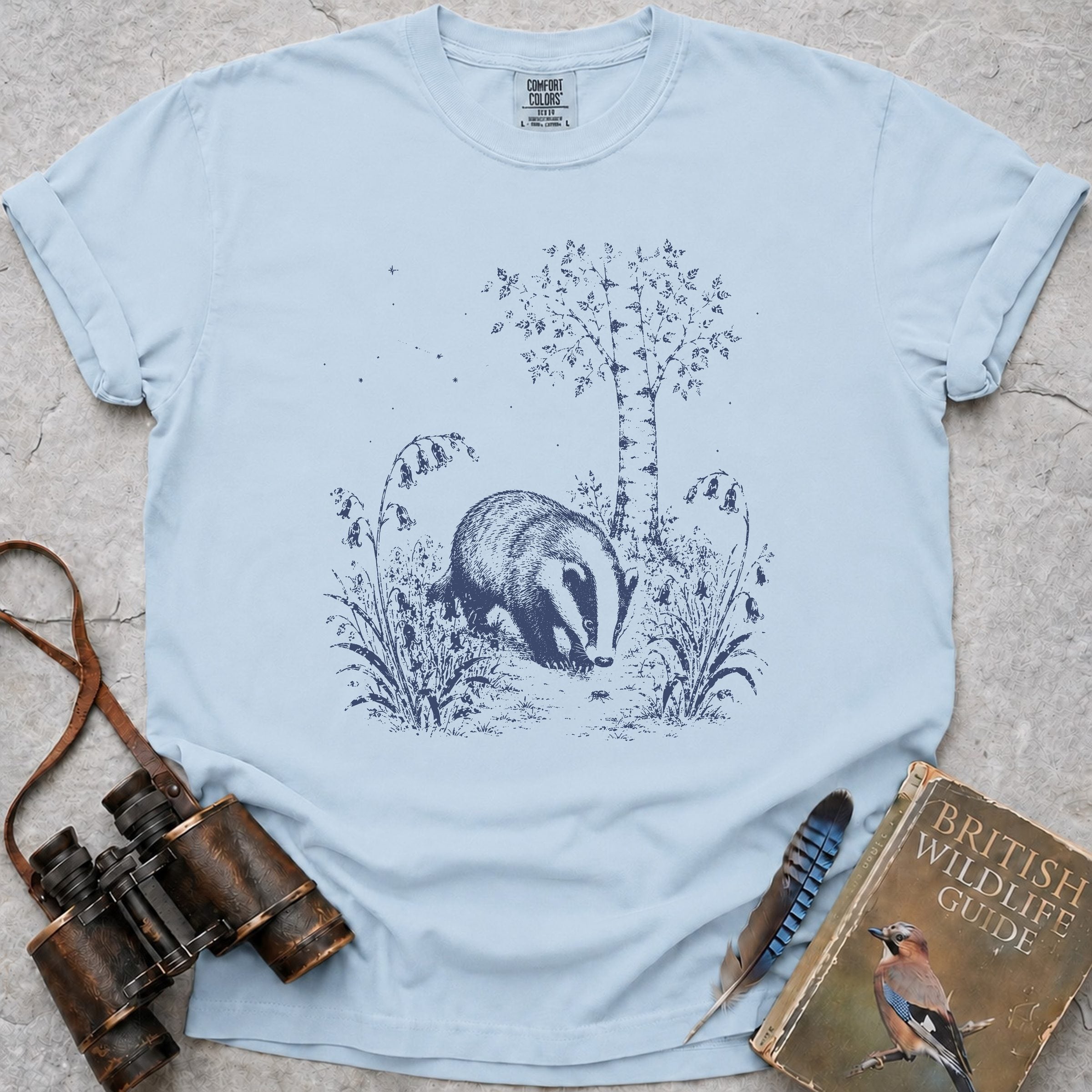 badger-bluebell-patch — chambray