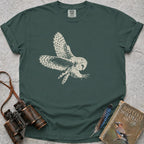 Barn Owl Flight T-Shirt — blue spruce