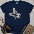 Barn Owl Flight T-Shirt — true navy