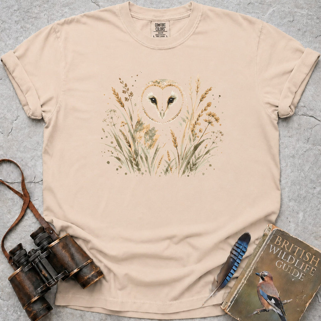 Barn Owl Meadow T-Shirt — ivory