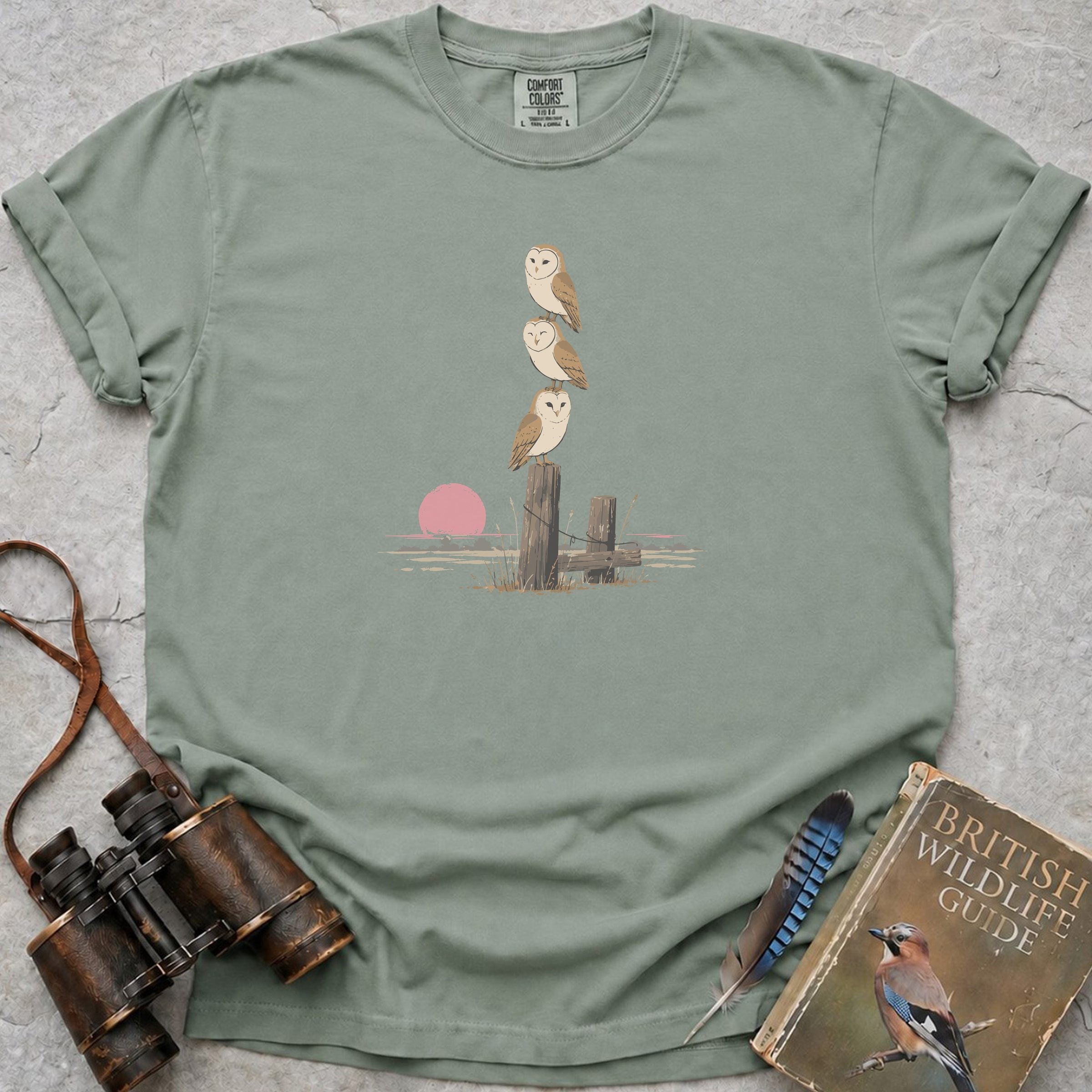 Barn Owl Trio T-Shirt — bay