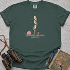 Barn Owl Trio T-Shirt — blue spruce