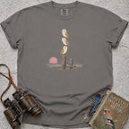 Barn Owl Trio T-Shirt — grey