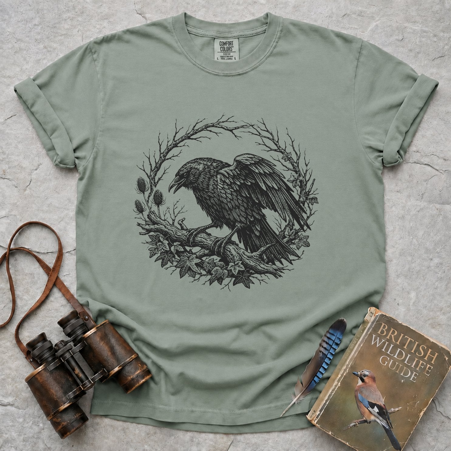 Vintage Woodland Crow T-Shirt