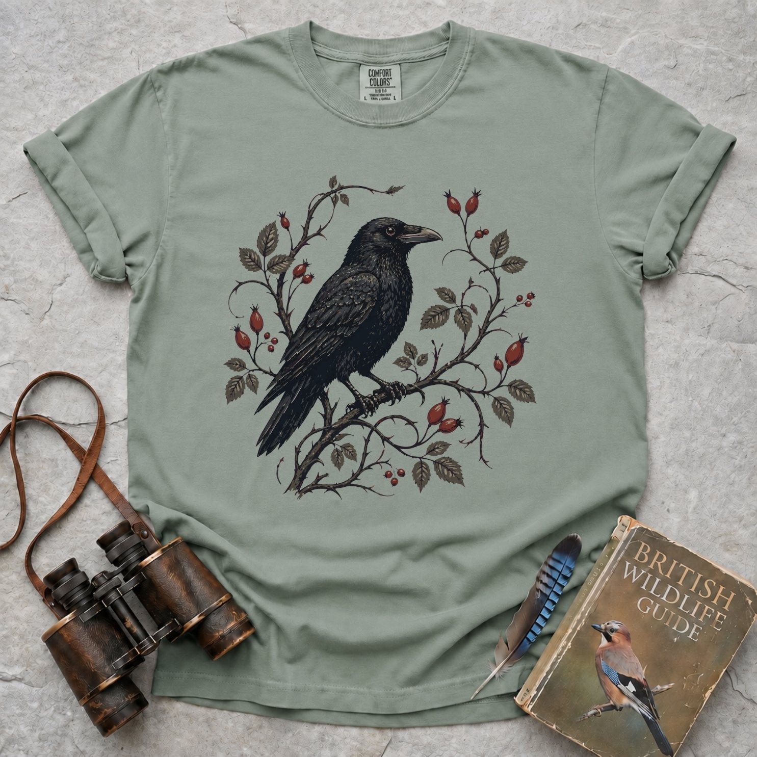 Rosehip Crowned Raven T-Shirt