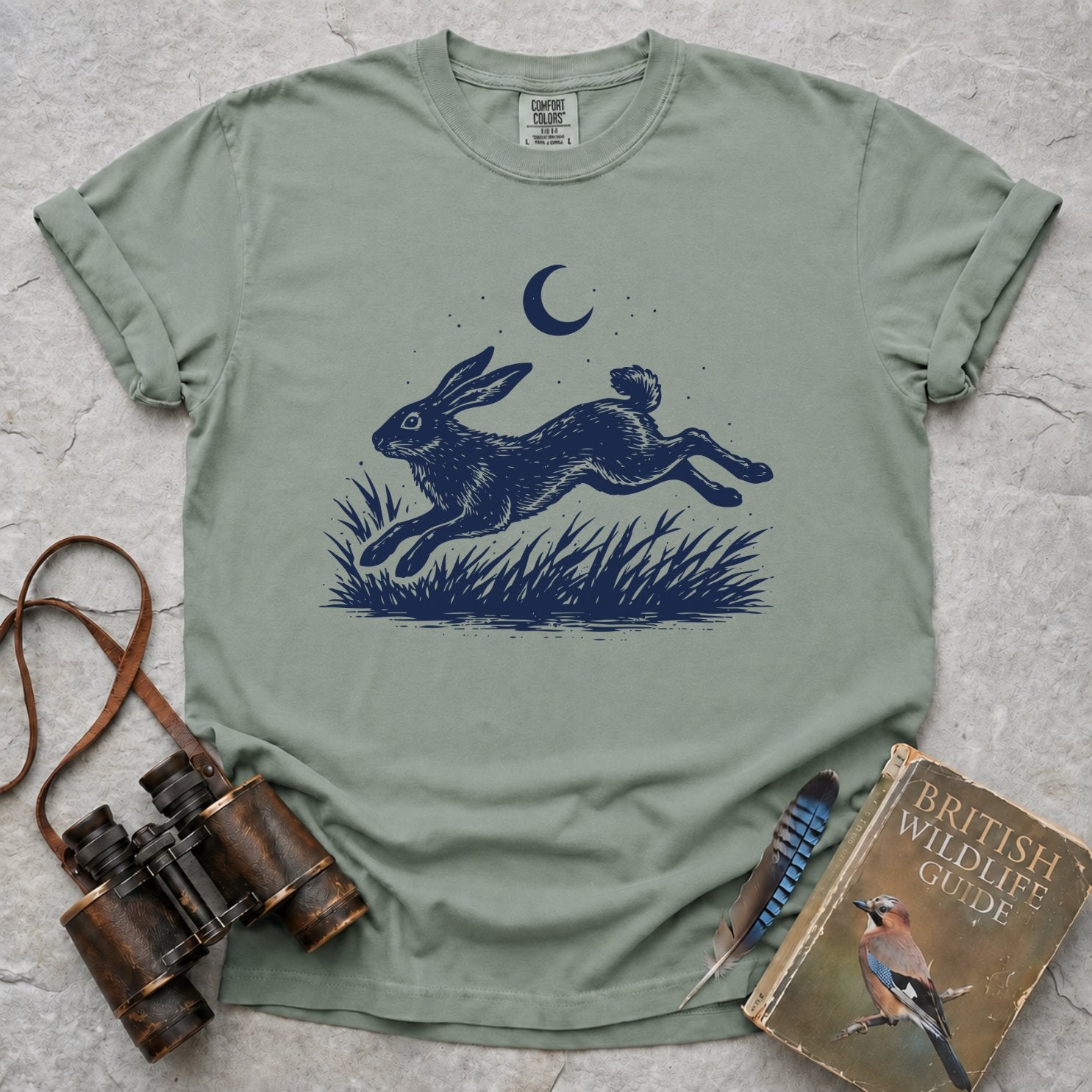 Moonlit Leaping Hare T-Shirt