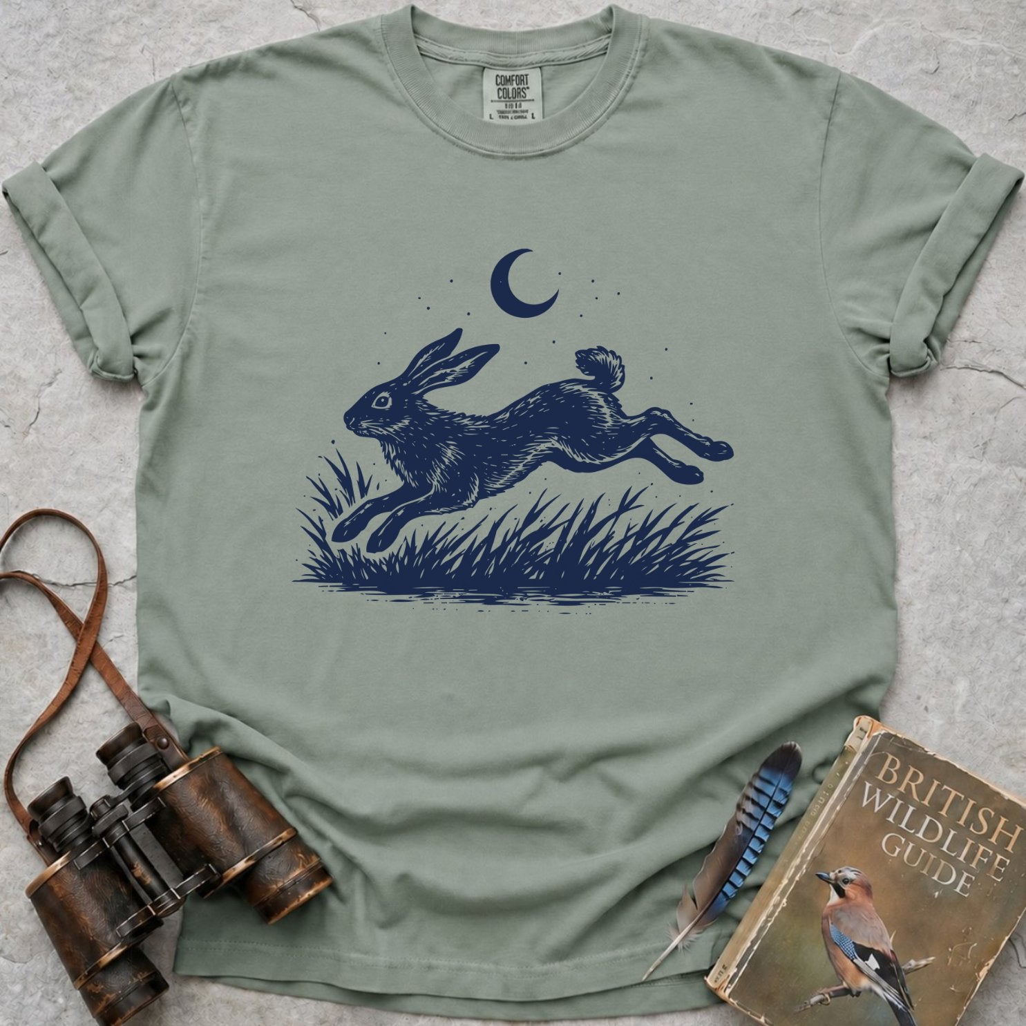 Moonlit Leaping Hare T-Shirt