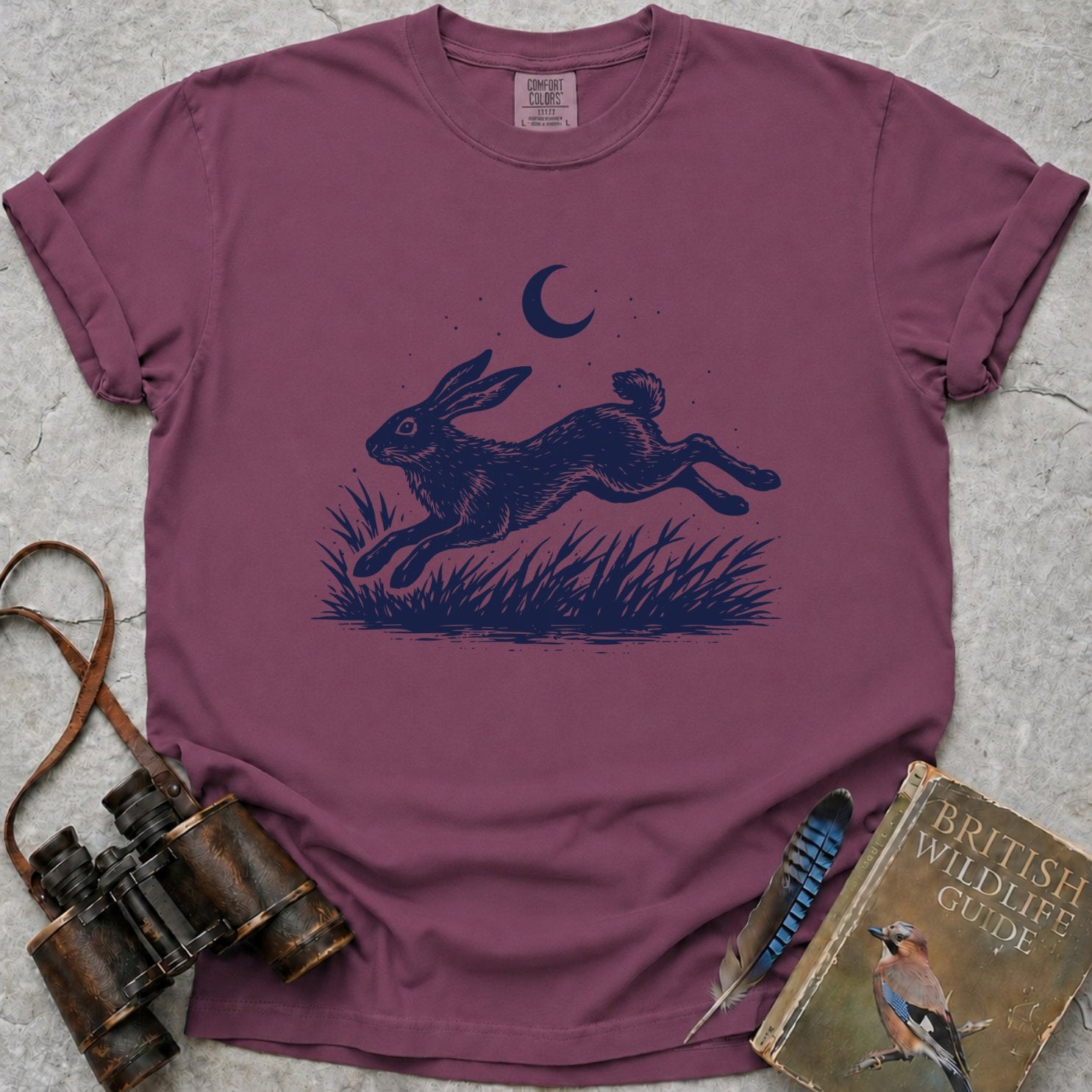 Moonlit Leaping Hare T-Shirt