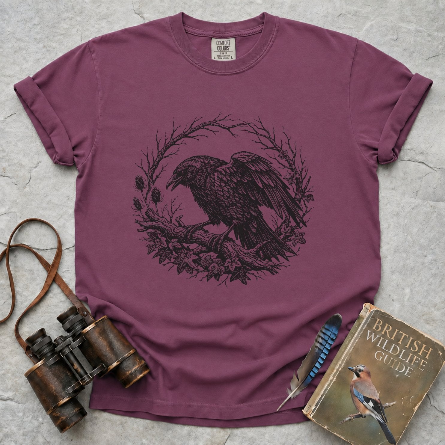 Vintage Woodland Crow T-Shirt
