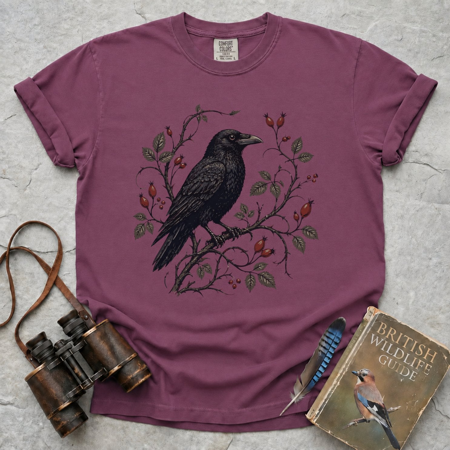 Rosehip Crowned Raven T-Shirt