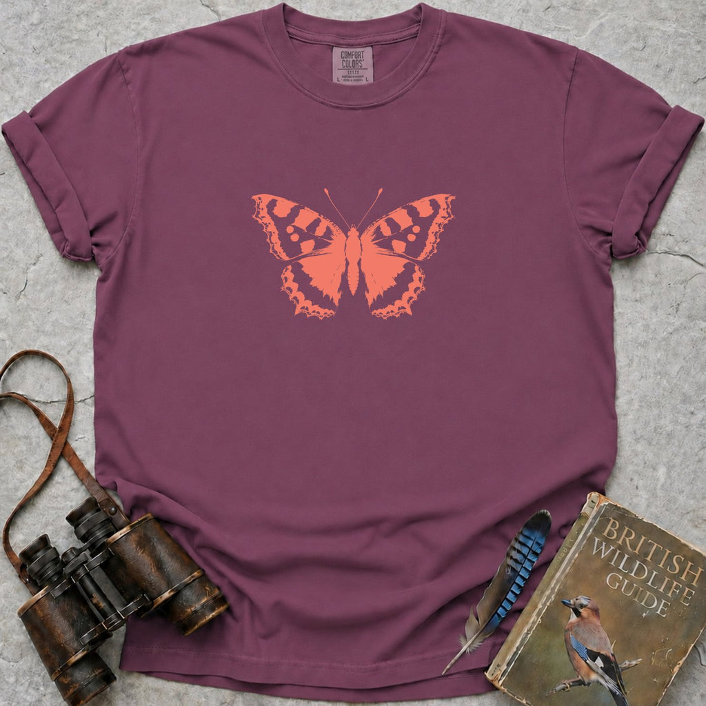 Coral Tortoiseshell Butterfly T-Shirt