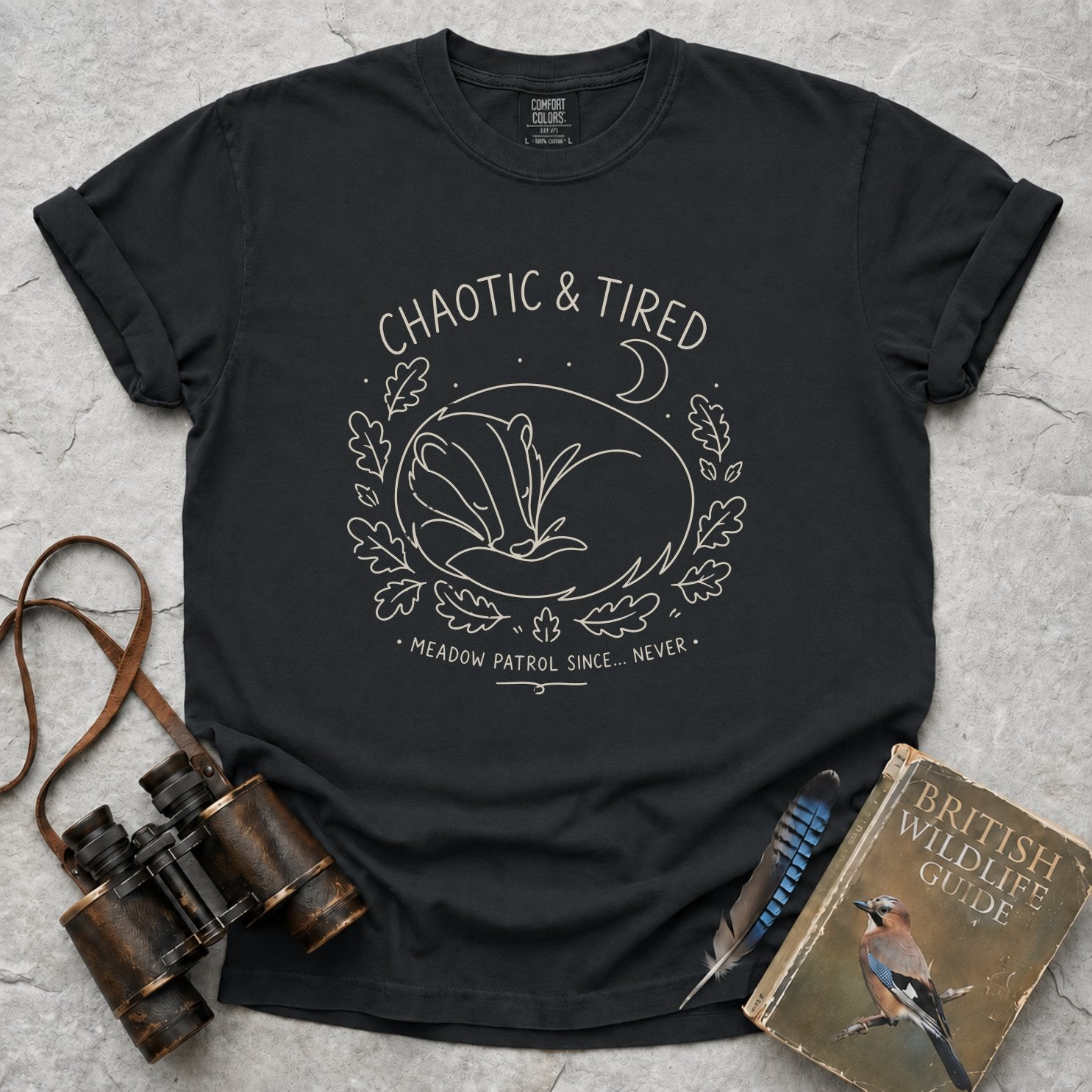 Chaotic And Tired Badger T-Shirt
