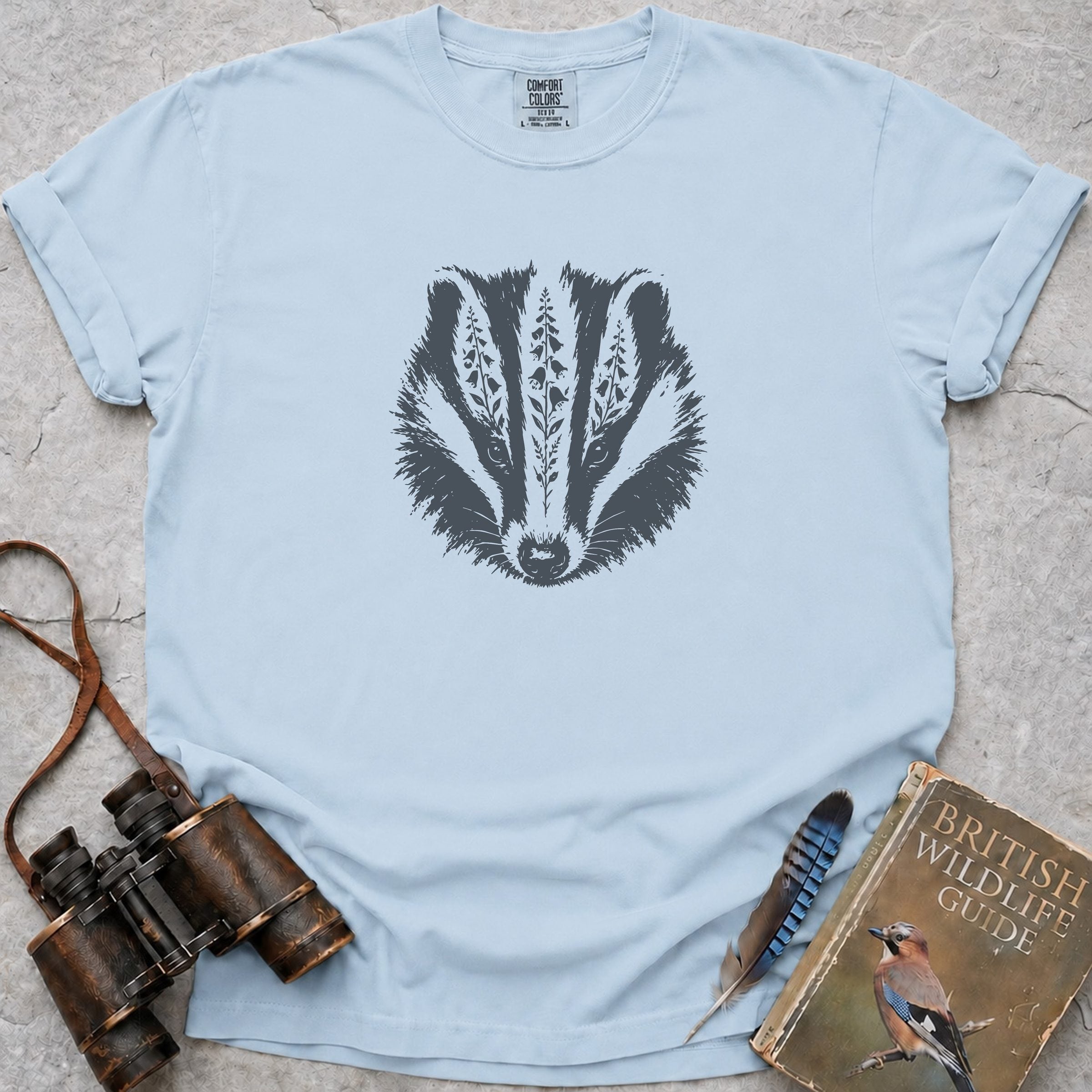 Bluebell Badger T-Shirt — chambray