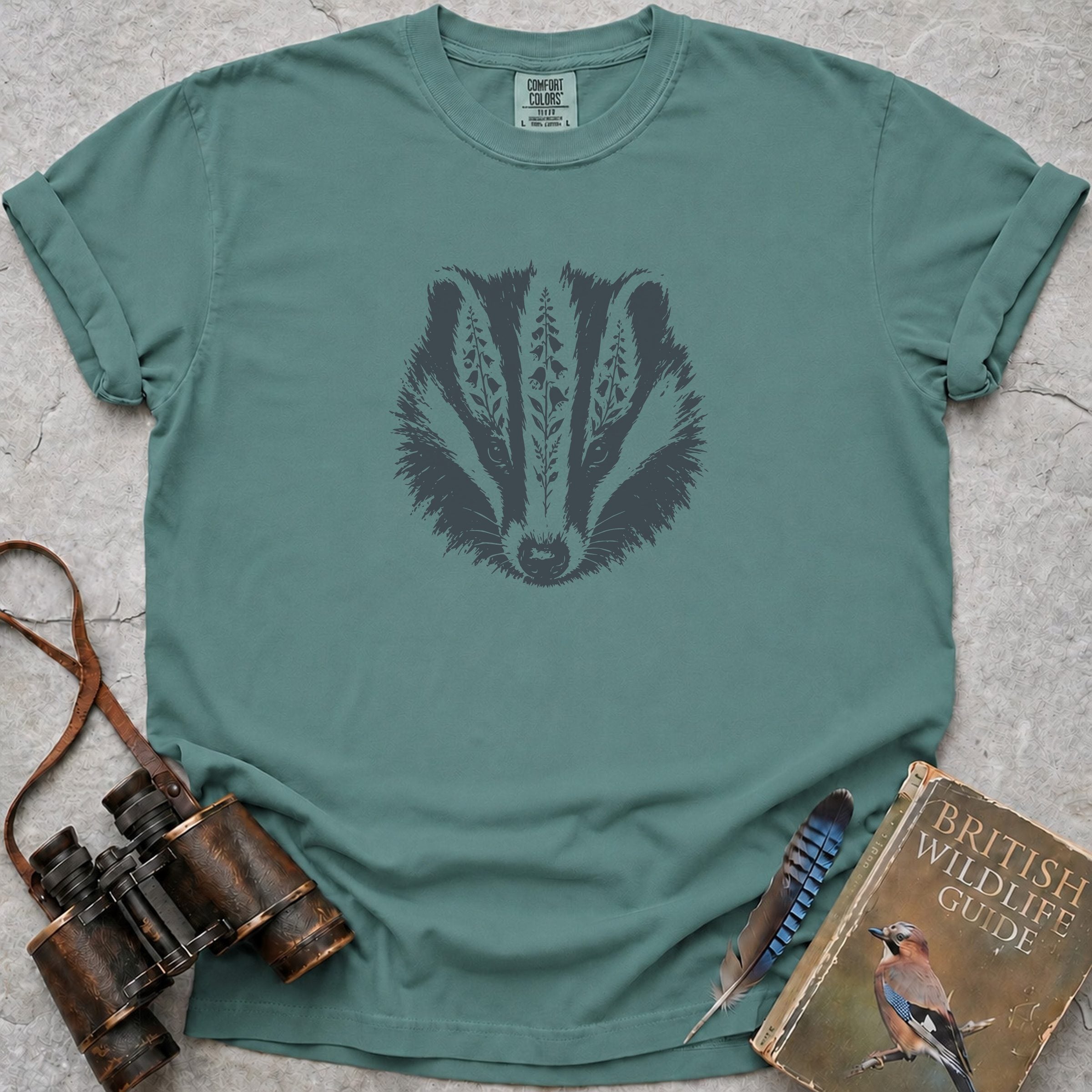Bluebell Badger T-Shirt — seafoam