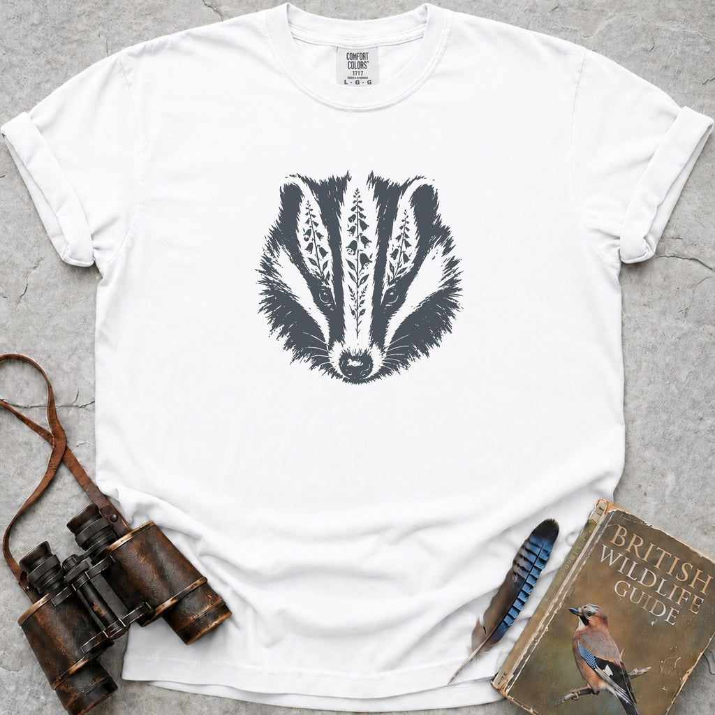 Bluebell Badger T-Shirt — white