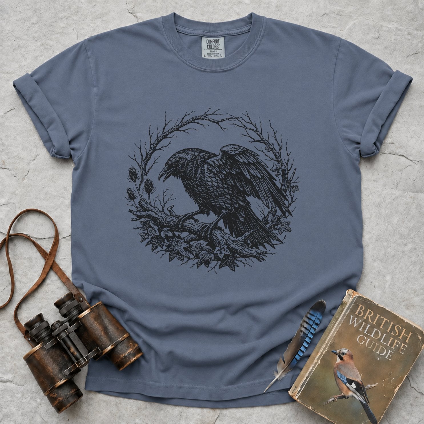 Vintage Woodland Crow T-Shirt