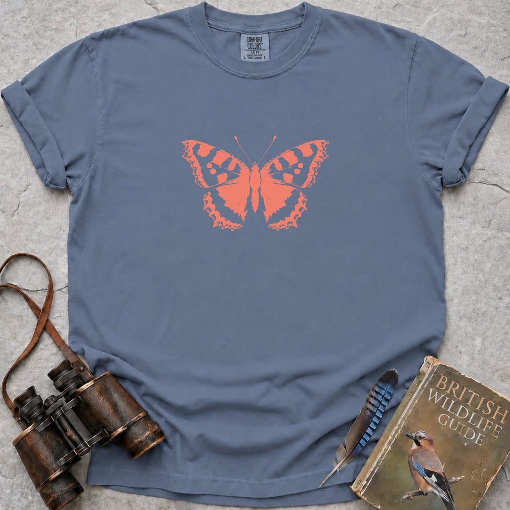 Coral Tortoiseshell Butterfly T-Shirt