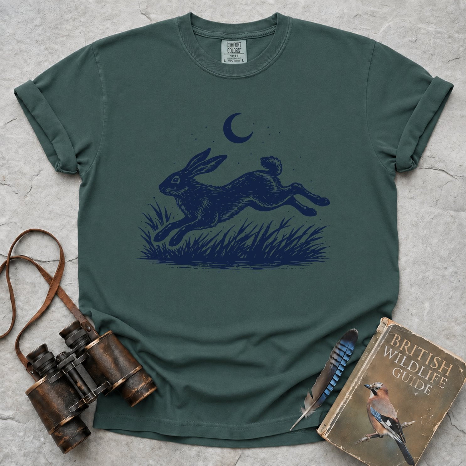 Moonlit Leaping Hare T-Shirt