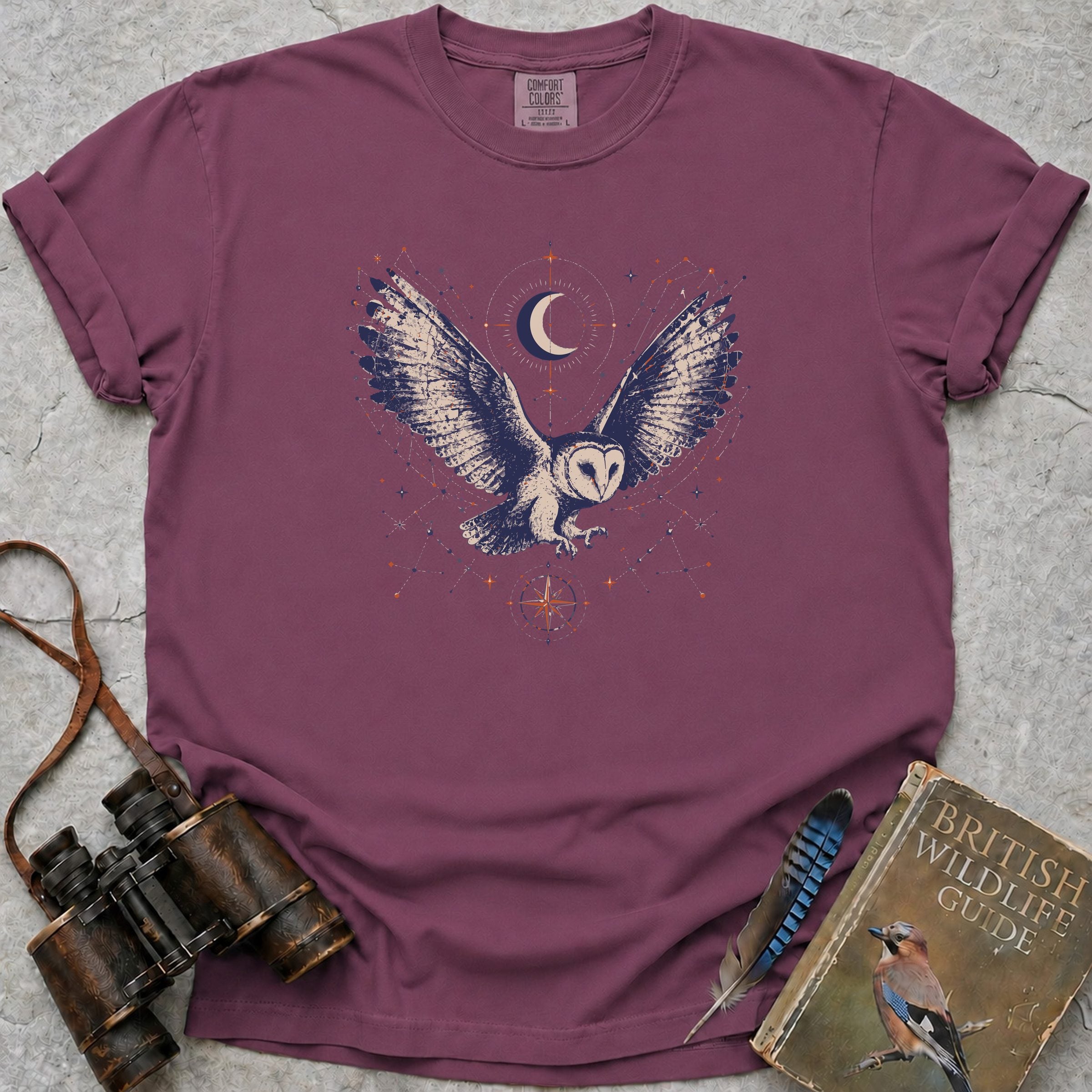 Celestial Owl T-Shirt — berry