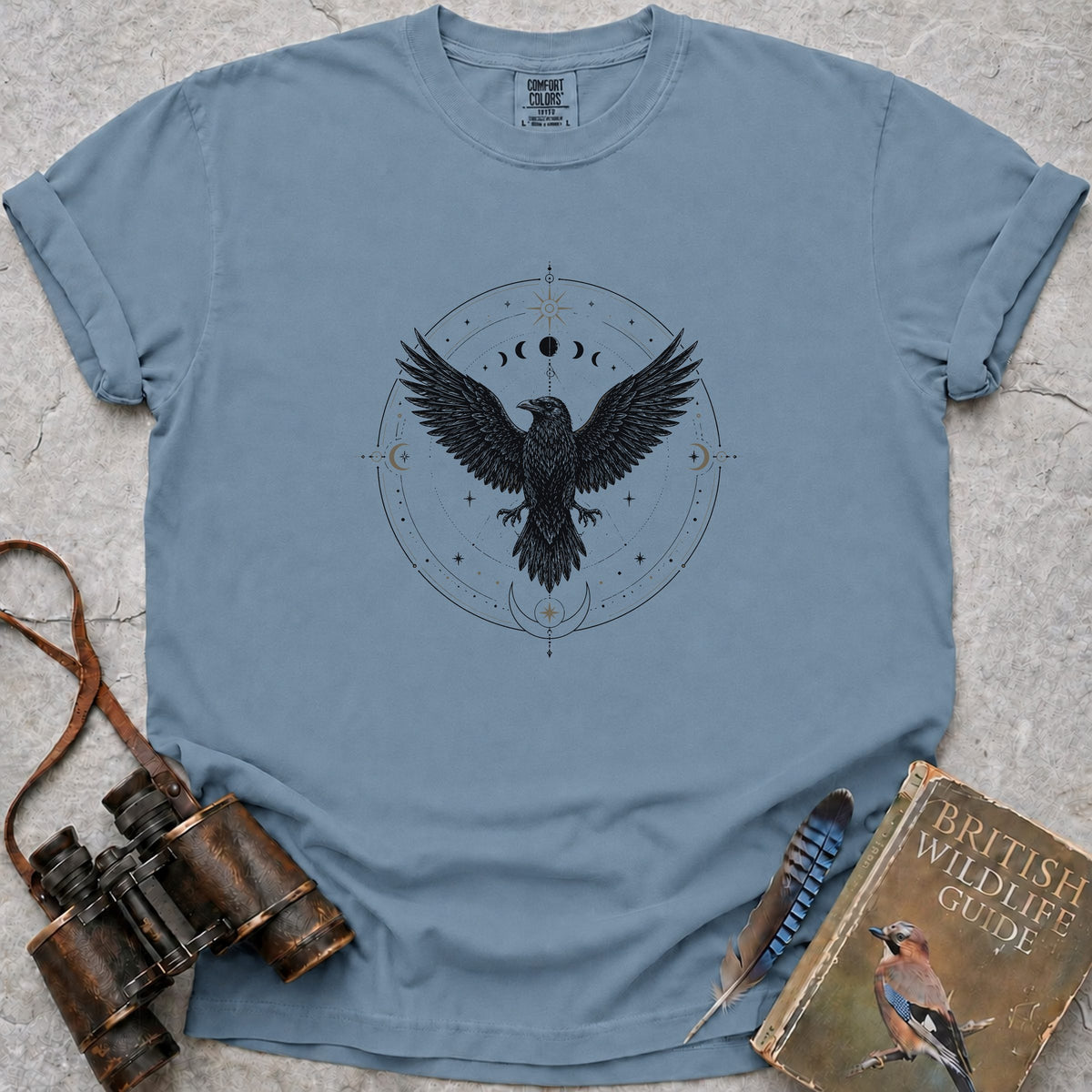 celestial-raven-mandala — ice blue
