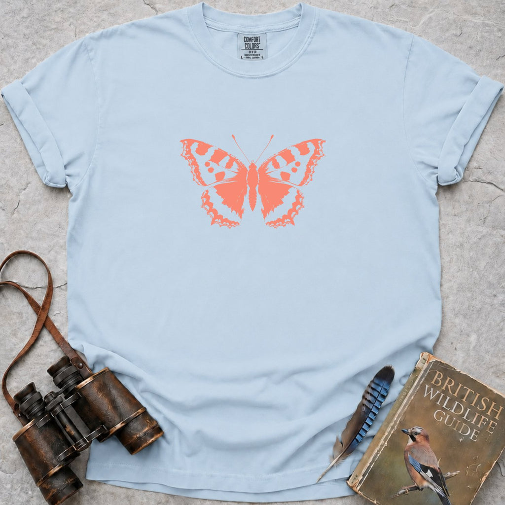 Coral Tortoiseshell Butterfly T-Shirt