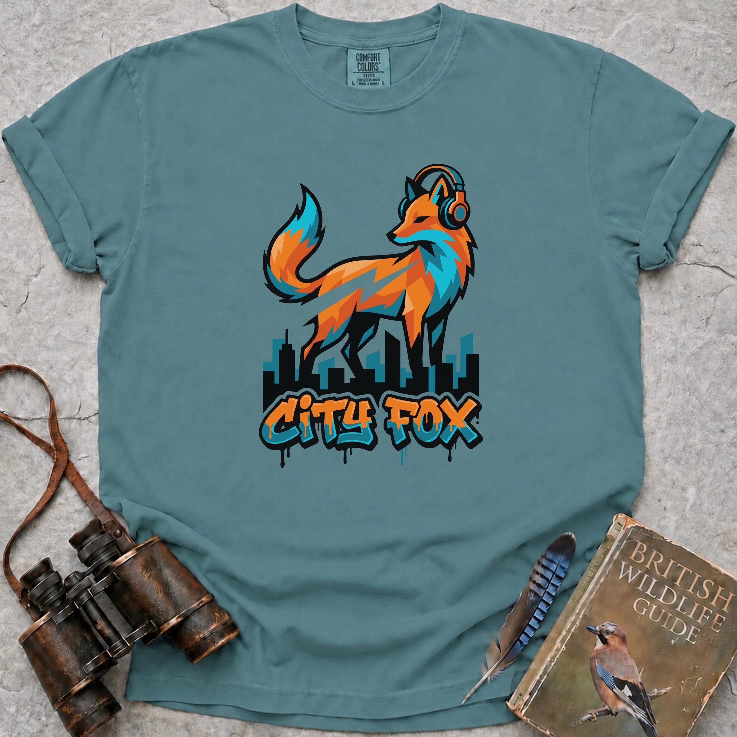 City Fox T-Shirt — seafoam