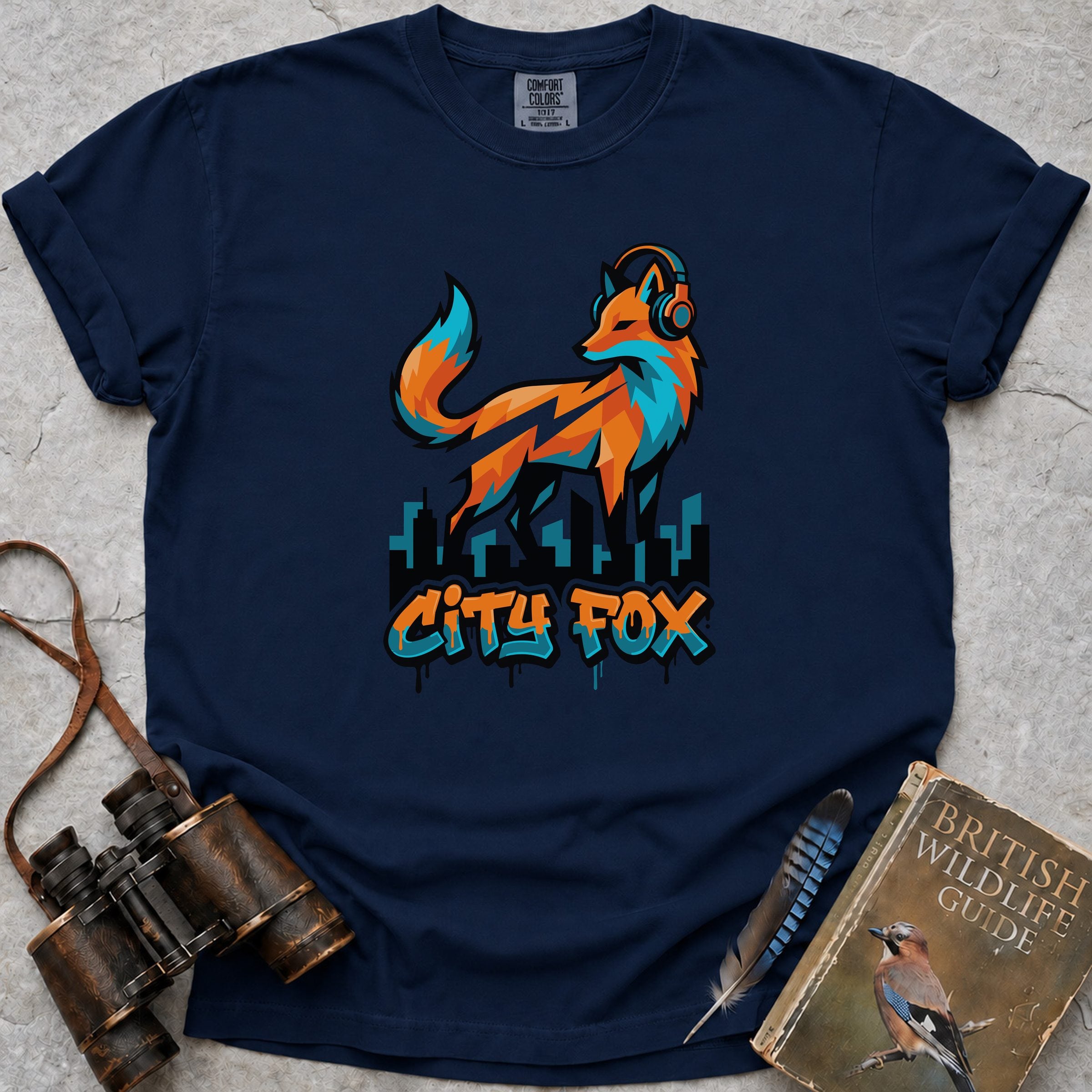 City Fox T-Shirt — true navy