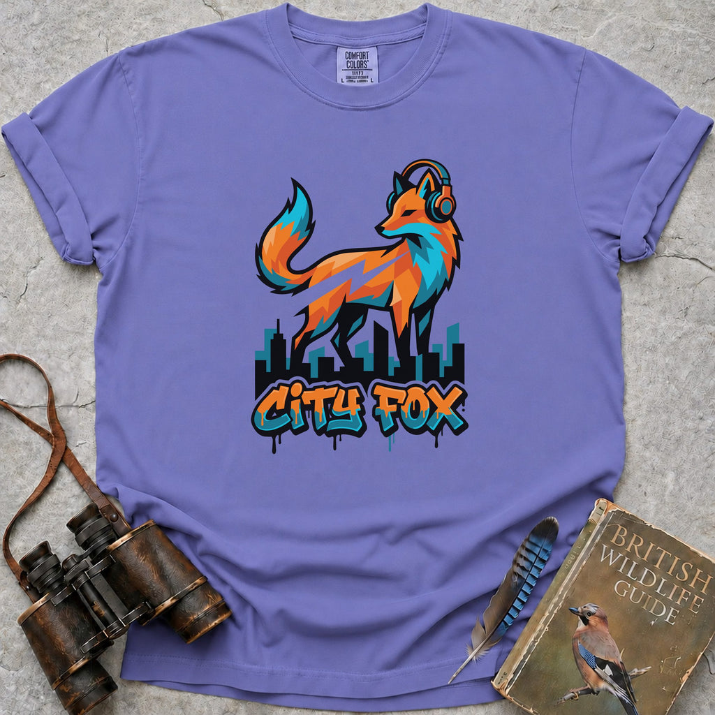 City Fox T-Shirt — violet