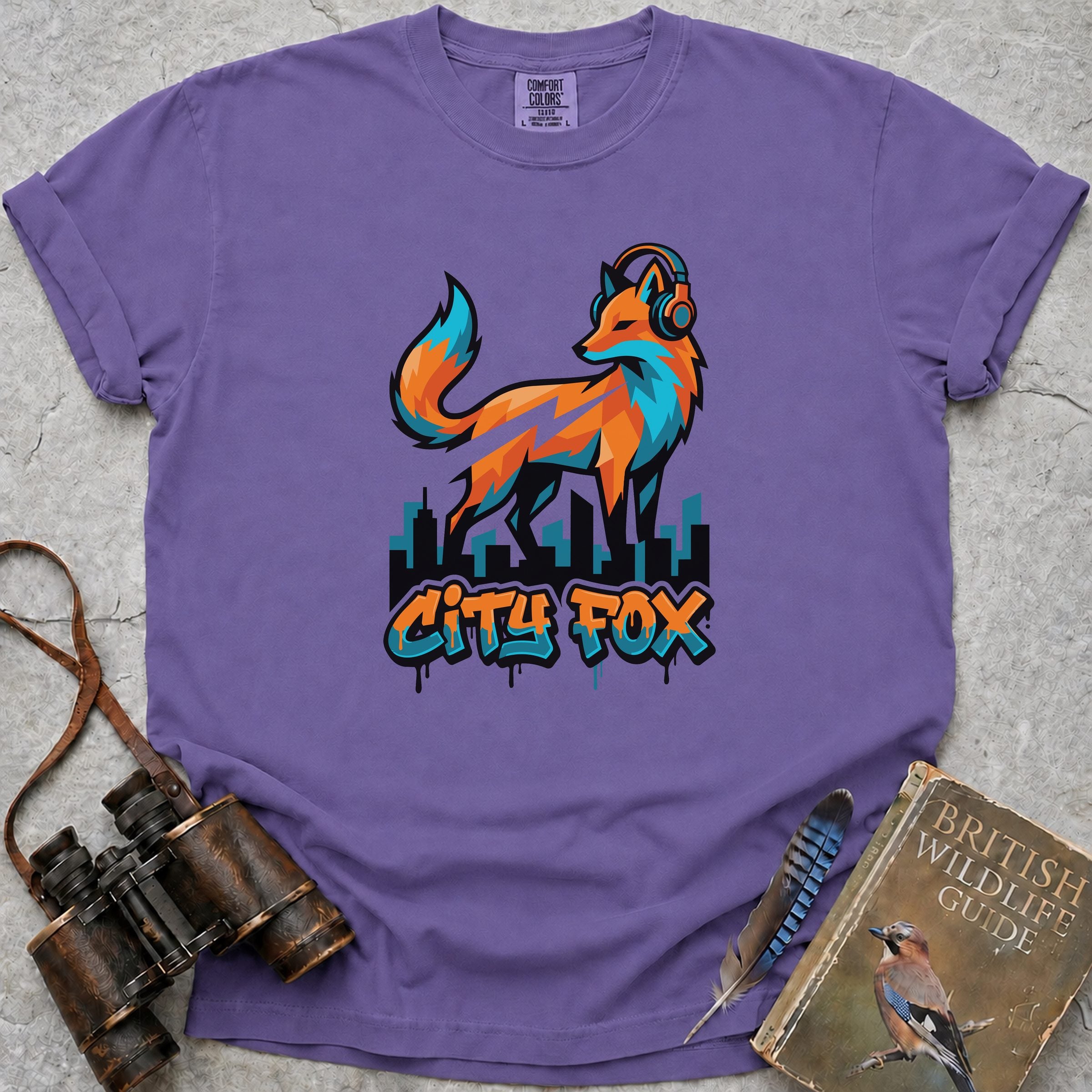 City Fox T-Shirt — violet