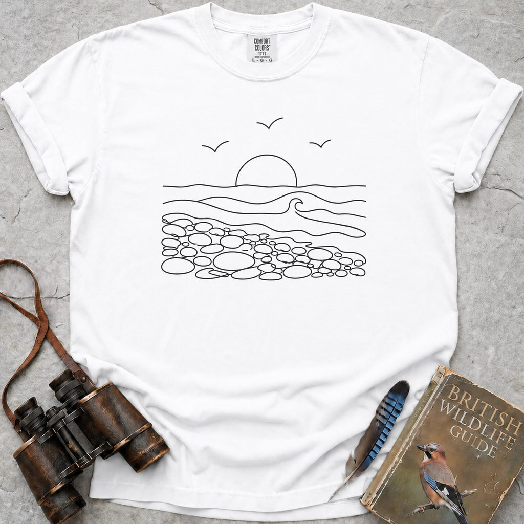 Coastal Sunrise T-Shirt — white