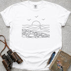 Coastal Sunrise T-Shirt — white