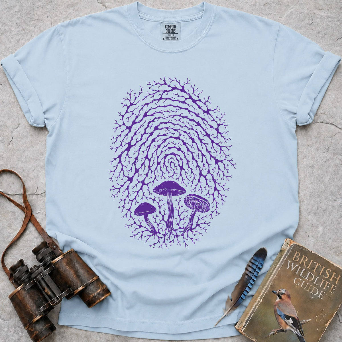 connected-mycelial-fingerprint — chambray