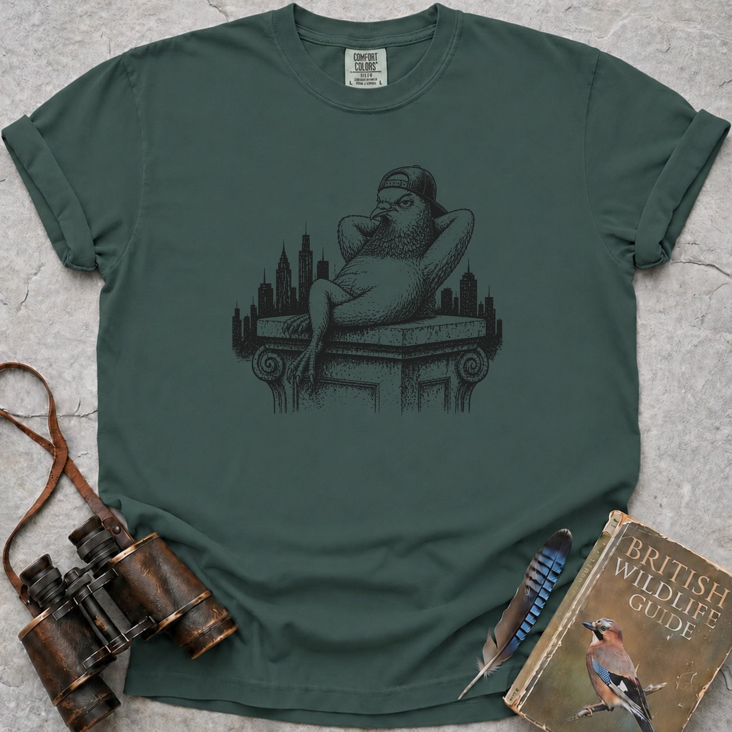Cool Pigeon T-Shirt — blue spruce