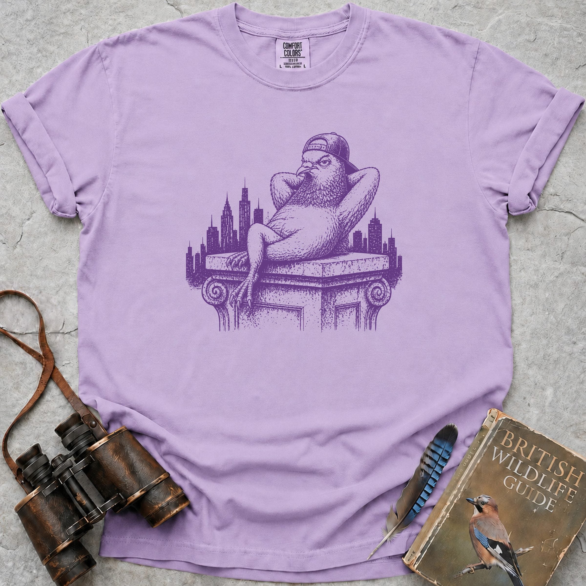 Cool Pigeon T-Shirt — orchid