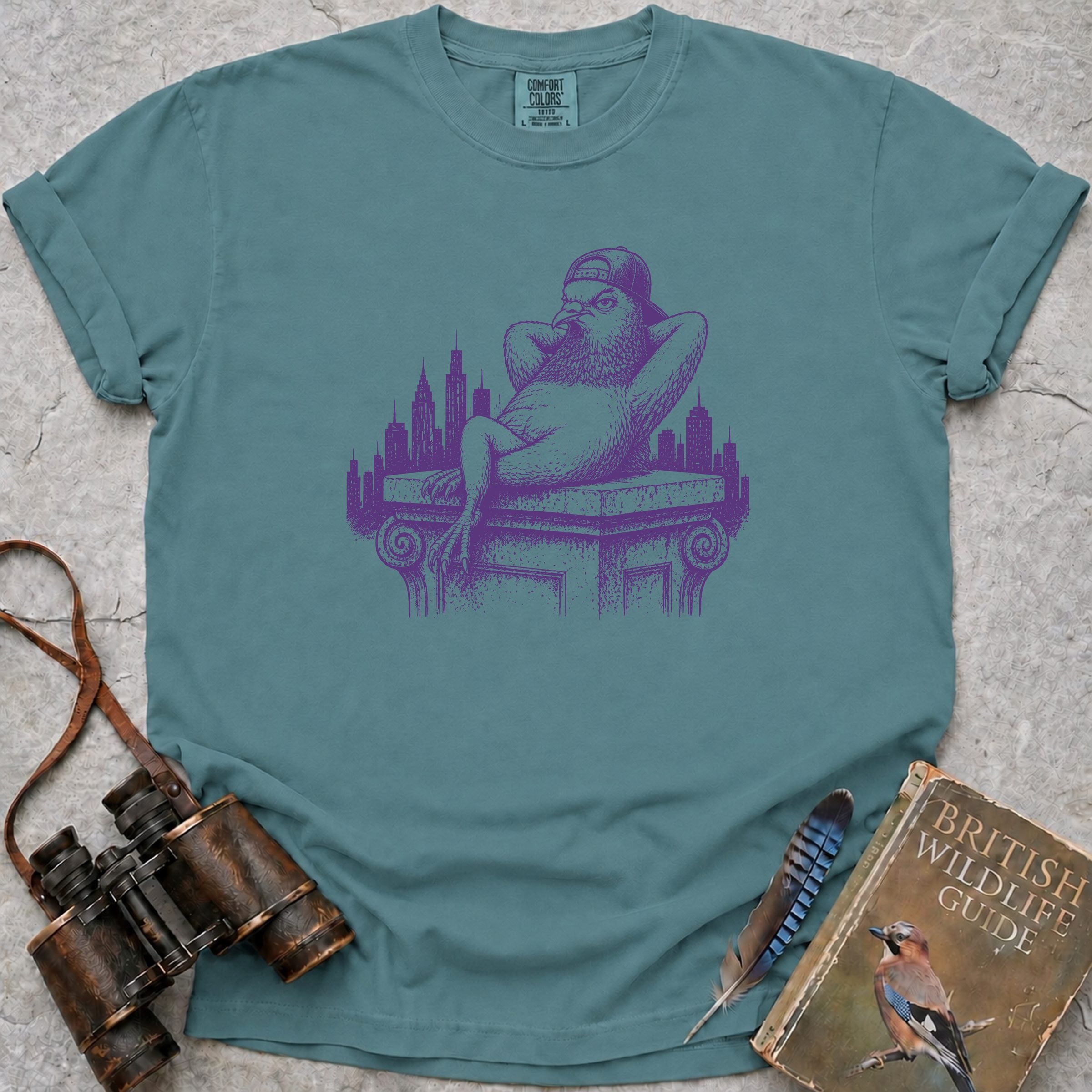 Cool Pigeon T-Shirt — seafoam