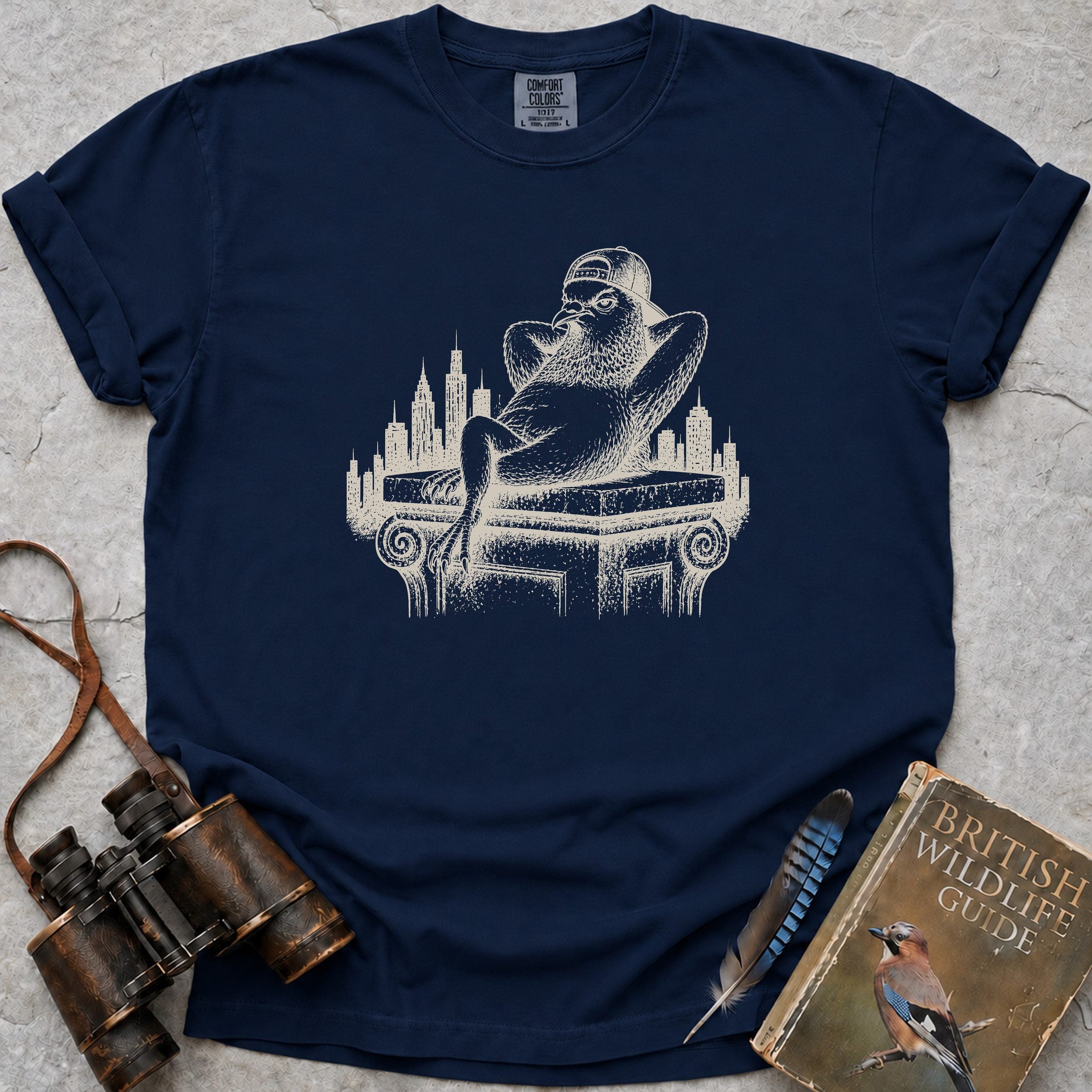 Cool Pigeon T-Shirt — true navy
