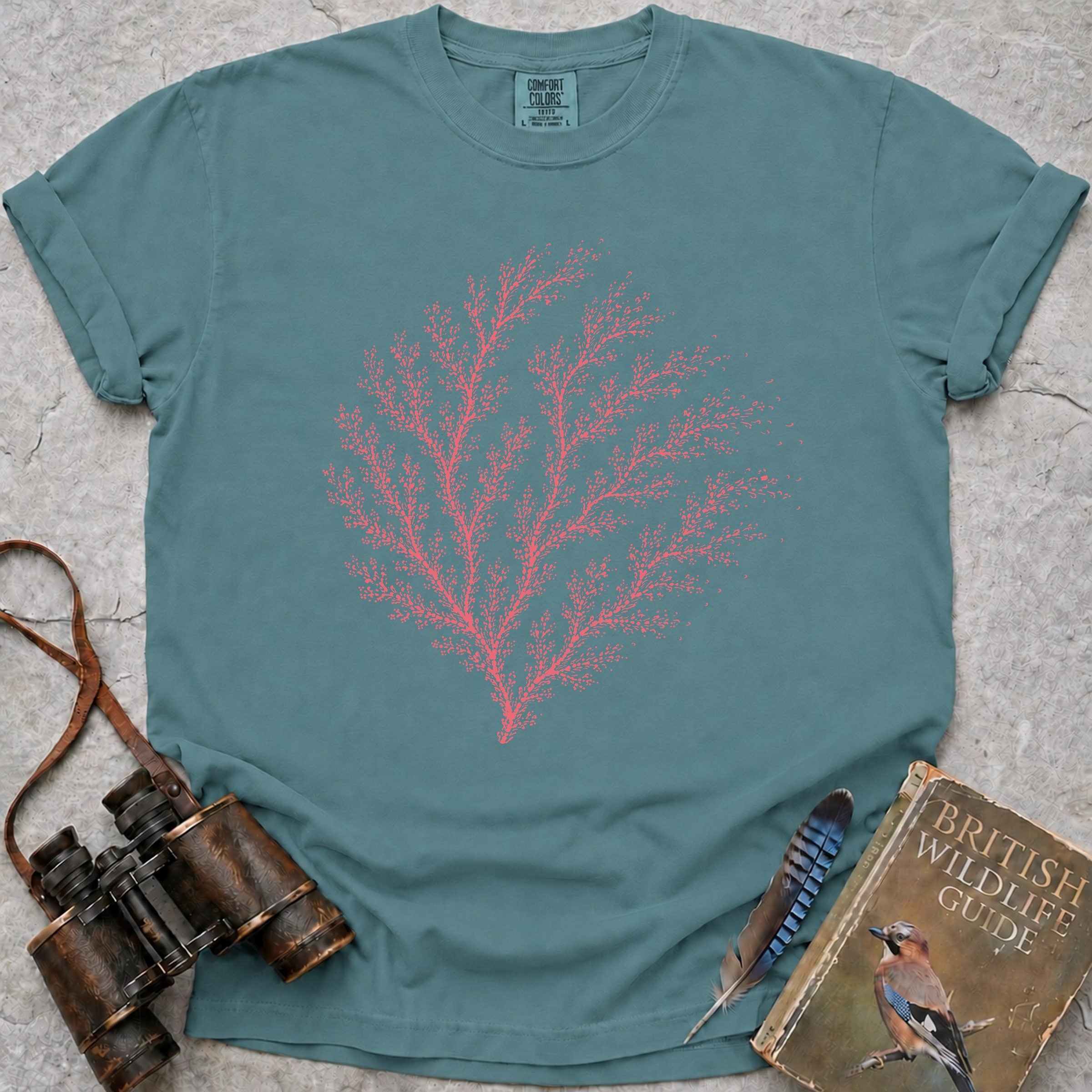 Coral Fan T-Shirt — seafoam