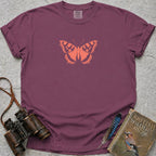 Coral Tortoiseshell Butterfly T-Shirt — berry