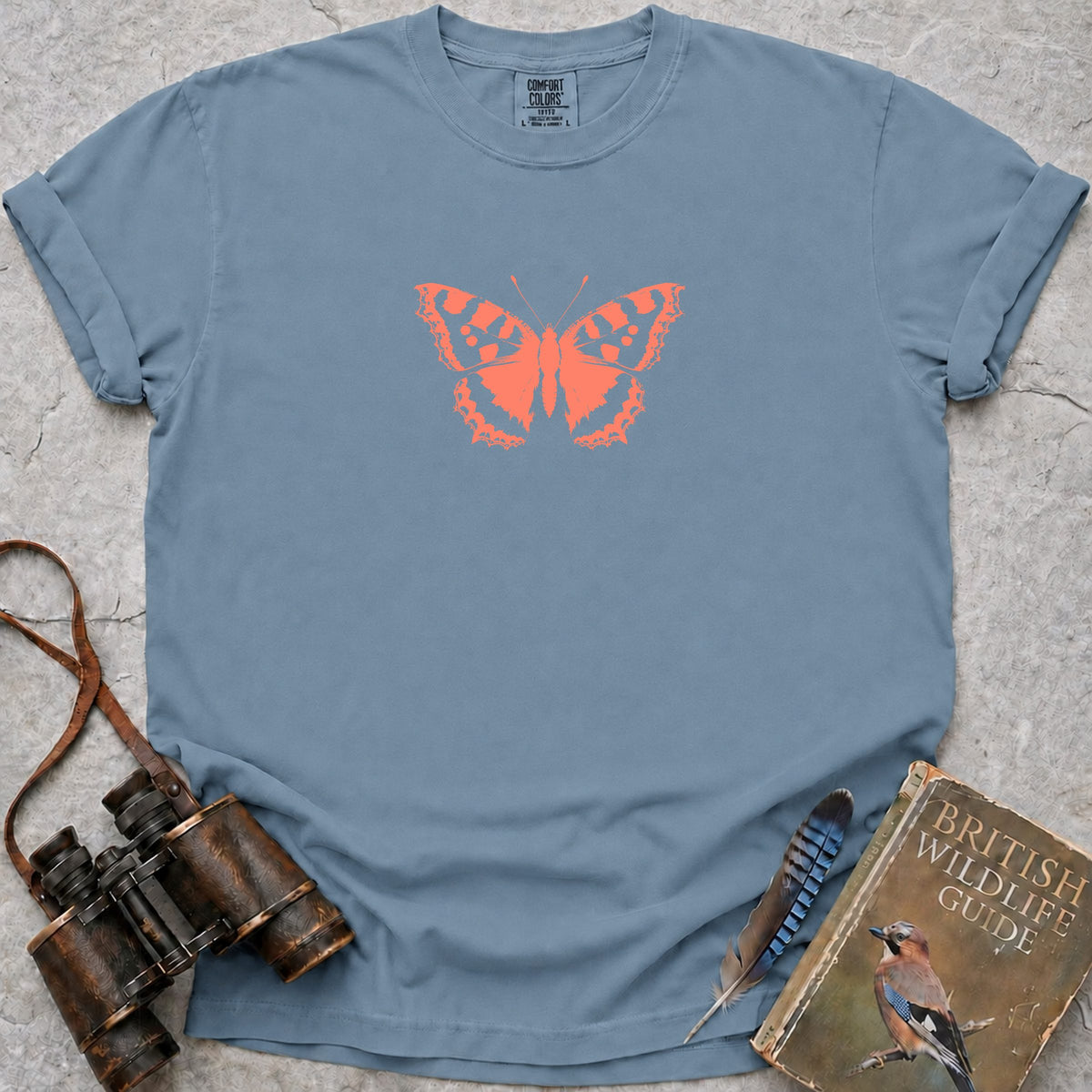 coral-tortoiseshell-butterfly — ice blue