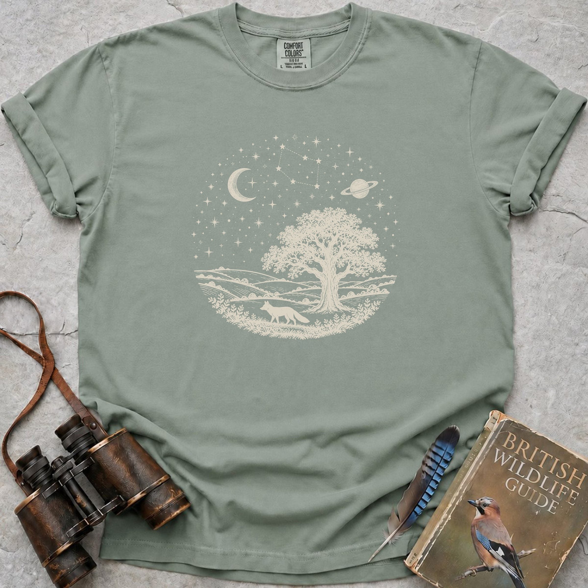 Cosmic Countryside Fox T-Shirt — bay